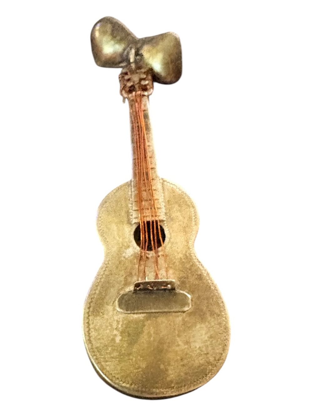 Sterling Silver Guitar Brooch